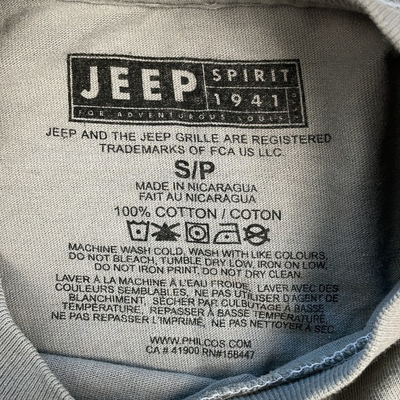 Pacsun Jeep Retro Vintage Wash Checkerboard Graphic Tee T Shirt Gray Sz S - Picture 8 of 8